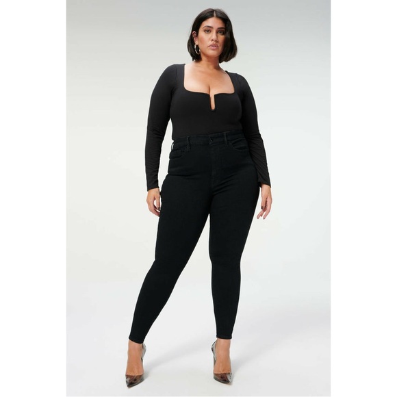 NWT Good American Always Fits Good Legs Skinny Jean in BLACK165 28-32 - Picture 1 of 13